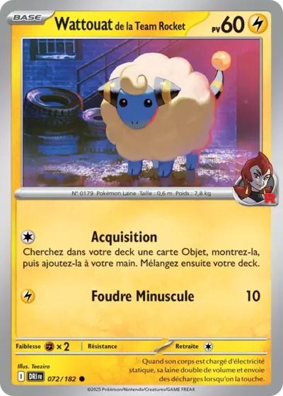 DRI 072/182 Wattouat de la Team Rocket