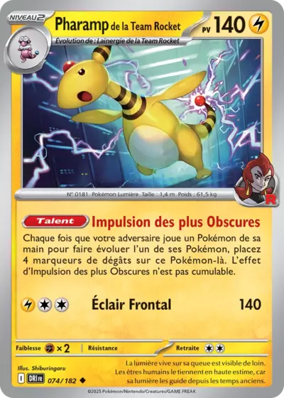 DRI 074/182 Pharamp de la Team Rocket
