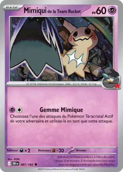 DRI 087/182 Mimiqui de la Team Rocket