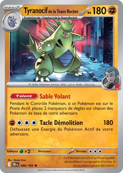 DRI 096/182 Tyranocif de la Team Rocket