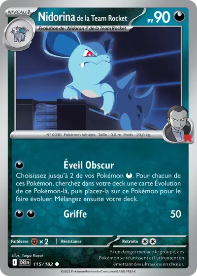 DRI 115/182 Nidorina de la Team Rocket