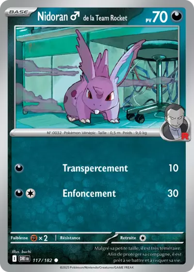DRI 117/182 Nidoran mâle de la Team Rocket