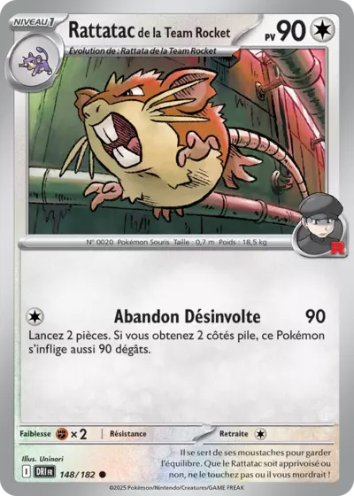 DRI 148/182 Rattatac de la Team Rocket