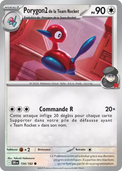 DRI 154/182 Porygon 2 de la Team Rocket