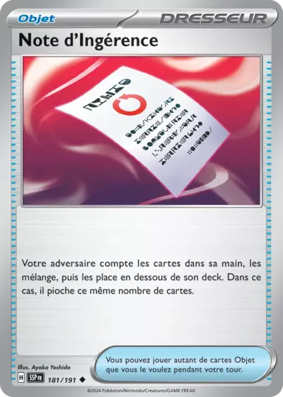 SSP 181/191 Note d'Ingérence